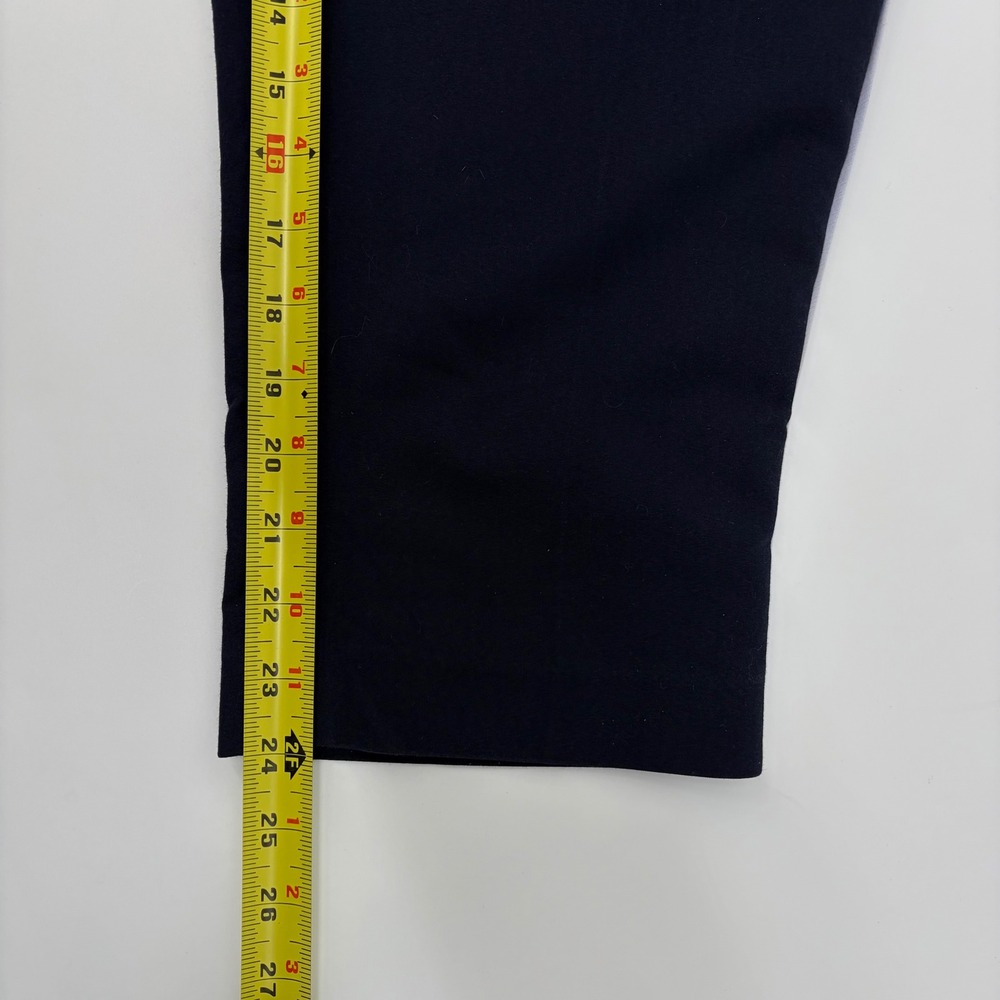 Ryan Wythe Pants Navy Blue White Piping Cropped Trousers Plus Size 16W Office - Picture 7 of 7